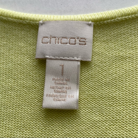 Chico’s Lemon Lime Sleeveless Cowl Neck Top - Picture 4 of 8